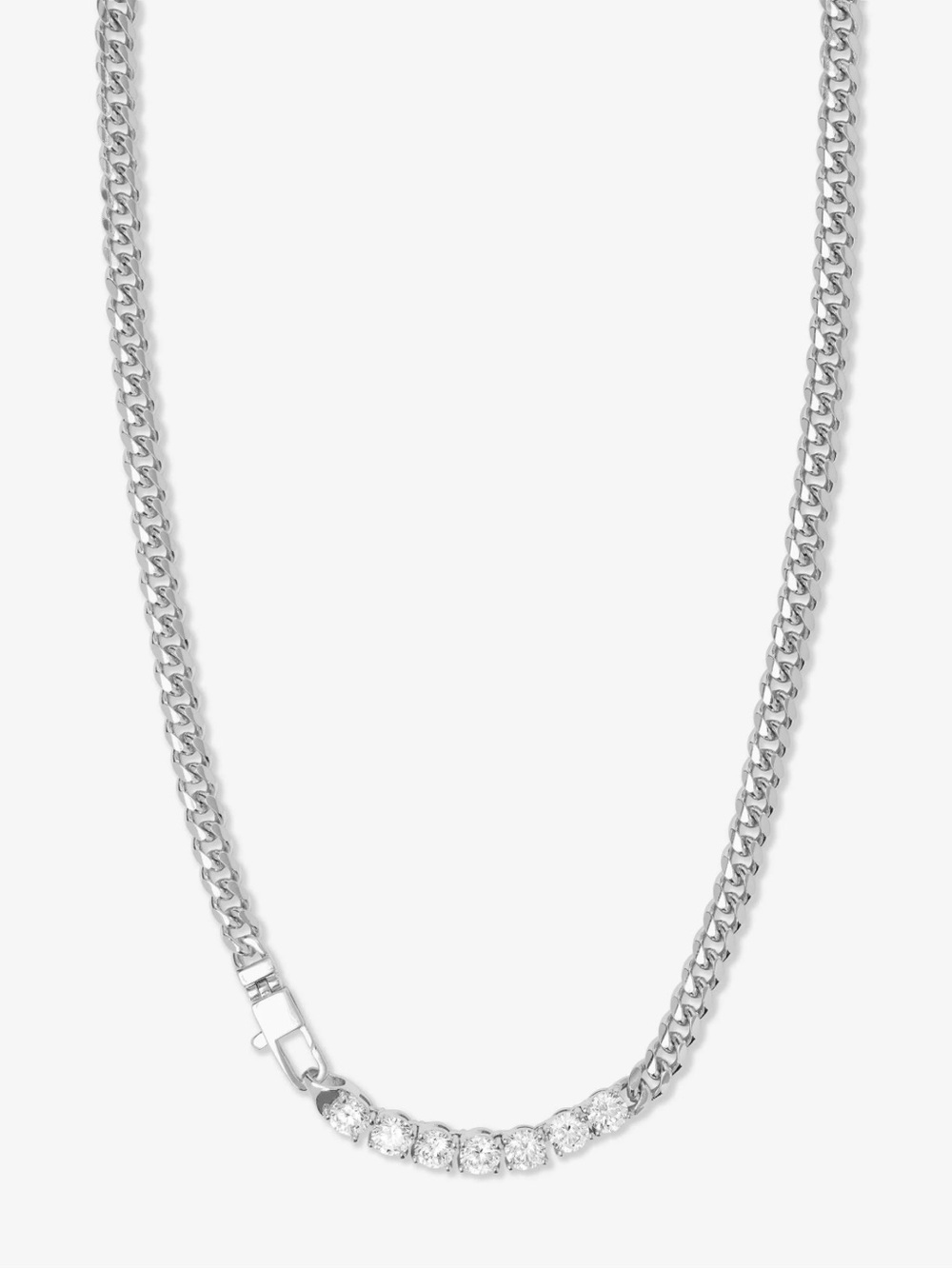 NWT Melinda Maria Silver “Julian Loves Diamonds 5mm Necklace”